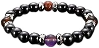 Hematite Magnetic Therapy Bracelet Precious Natural Stones Healing with Strong Elastic
