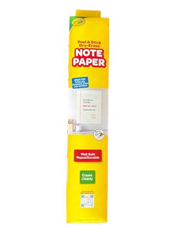 Tableau blanc Crayola grand format style feuille de cahier pour école