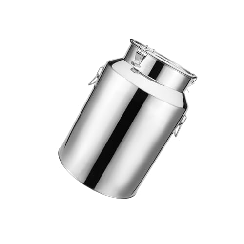 GoHaiDe Stainless Steel Milk Can Jug - 5L/7L/9L/14L Stainless Steel Milk Churn Canister Wine Pail Bucket Bottle Transport Tank,5L