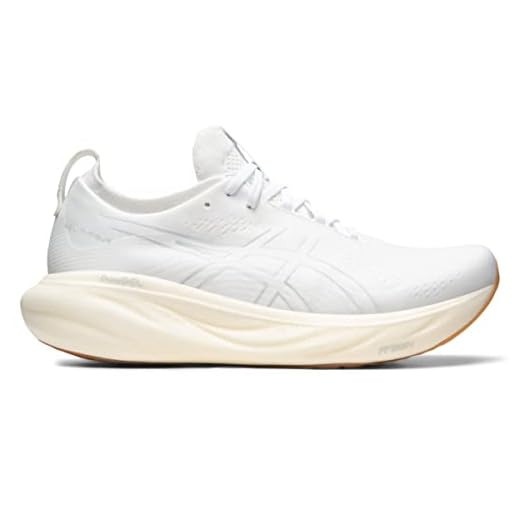 ASICS Gel-Nimbus 25 Tênis de corrida masculino, Branco/Branco, 46
