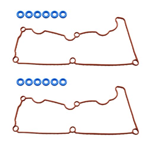 Image of HiSport Valve Cover Gasket Set VS50529R VS50323 4691206 | Compatible with Ford Ranger Explorer Explorer Sport Trac Mercury Mountaineer Land Rover LR3 2000-2011 4.0L