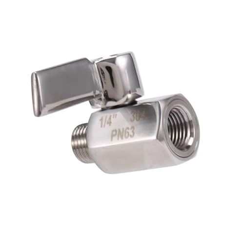 Mini vanne inox 304 premium quart de tour 1/4 NPT - 6