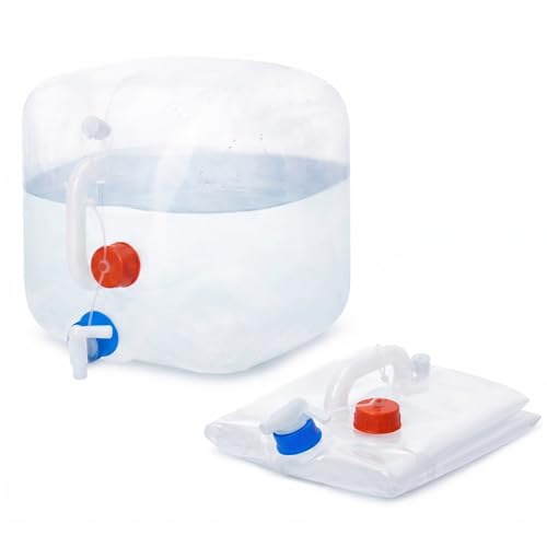 Gowithwind Collapsible Water Container Jug, 5.3 Gallon BPA Free Water Storage Carrier with Spigot, for Camping Backpacking Hiking Outdoors & Emergency, Food-grade Foldable Portable Survival Gear