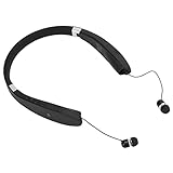 【LARGA VIDA DE LA MÚSICA】 - Auriculares inalámbricos con 120mAH, 7 horas de música escuchando con carga rápida de menos de 2 horas y 4 días en espera. Sonará un recordatorio cuando la batería esté baja y el LED parpadeará en rojo al mismo tiempo.
