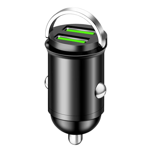 Cargador Coche USB Carga Rapida, Mini Cargador Movil Coche, Cargador Mechero USB Cargador, Movil Coche Toma Mechero, Teléfonos Móviles, Smartphones, Adaptador de Carga, Puerto Dual 100W/5A