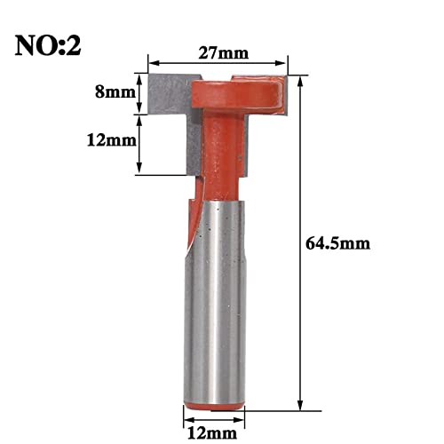Fraise rainure en T 12mm queue taille 3 pour defonceuse bois - 5