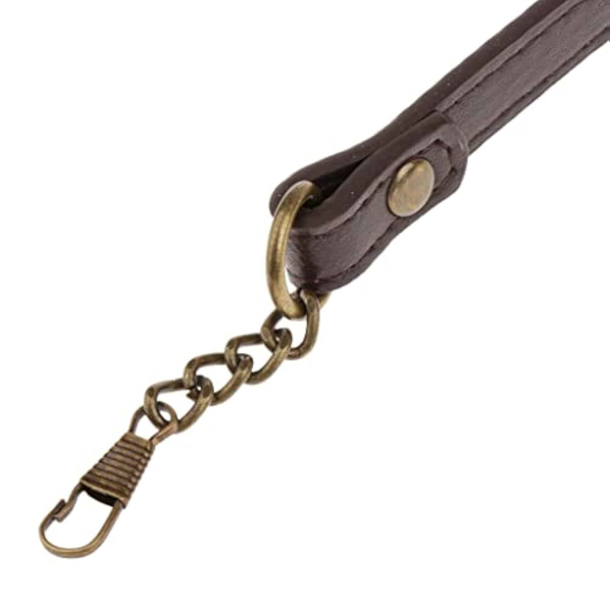 Short PU Leather Handbag Handle Replacement, Brown