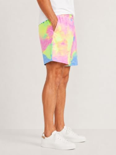 Image of Leriya Fashion Men's Rayon Printed Shorts | Elastic Waist Printed Summer Outfit | Relaxed Fit Casual Short's with Pockets | Lightweight Beach & Lounge Wear | Gym Boxer Shorts for Men