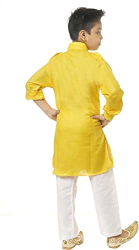 Image of HRR Boys Pathani Suit in 100% Cotton (Kurta + Pyjamas)