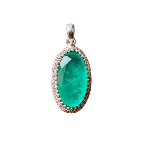 Elegant Oval Green Stone Pendant...