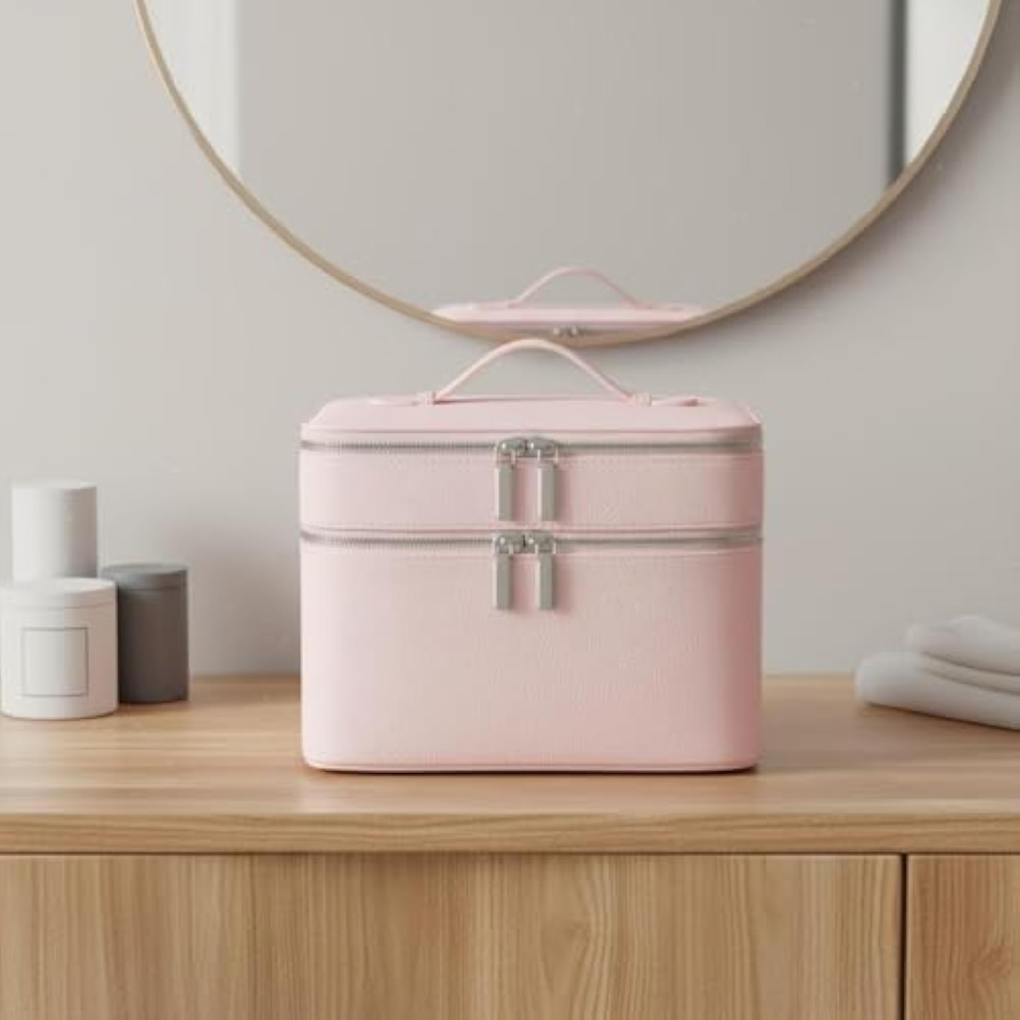 Stain-Proof Portable Cosmetic Train Case