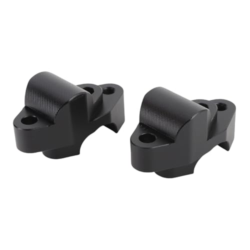 Extensor elevador de manillar ajustable negro CHICIRIS para moto de aluminio 2 piezas 2