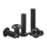 30 Stück Linsenkopfschrauben M5x12mm Schwarz – Flachkopfschrauben mit Innensechskant Vollgewinde, Edelstahl 304 Rostfrei für Möbelbau, DIY-Projekte, Reparatur & Montage