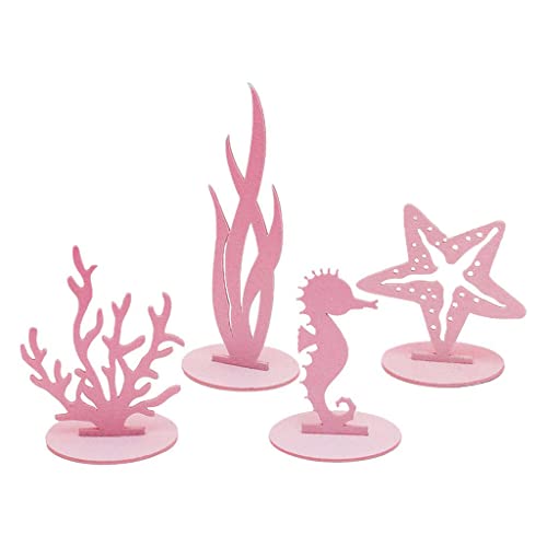 FAKEME 4 peças, decoração de festa sereia, faça você mesmo, peça central de mesa sob o mar, ornament