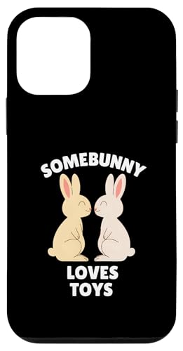 Somebunny Loves Toys かわいいイースターバニー おもちゃ 恋人ギフト スマホケース iPhone 12 mini 用