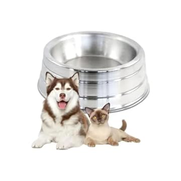 Comedouro Pet Para Cachorro Gato Aluminio Pesado Grande 1,9 Litros