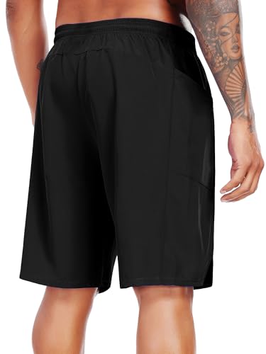 Men's Swim Trunks with Compression Liner 9 Inch Quick Dry Beach Board Shorts with Pockets2