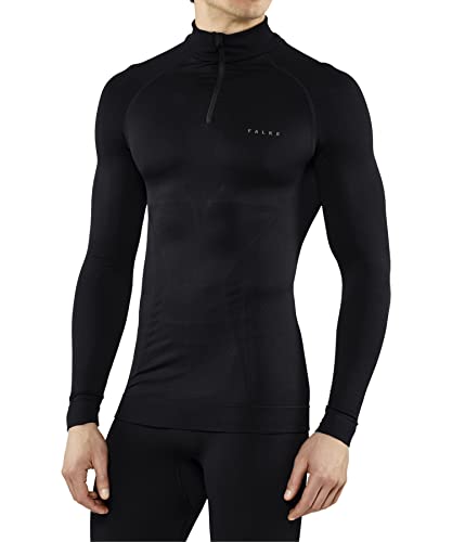 FALKE Men's Maximum Warm Zip Base Layer Top, 1 Piece