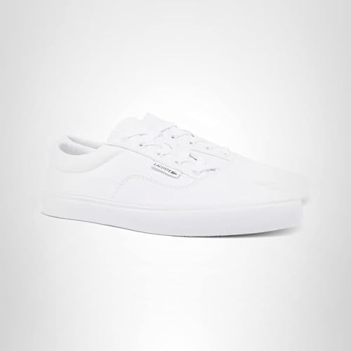 Lacoste Men's Lace Base Sneaker, White, 10
