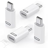 MoKo ライトニングからType C変換用アダプタ 4個セット ライトニングto Type C 変換アダプター 480Mbpsデータ転送/35W PD充電対応 アルミシェル 軽量小型 iOSからタイプC変換コネクタ iPhone16/16e/15シリーズ/iPad Pro/AirなどTypeCコネクタ搭載のデバイス対応 【OTG機能・イヤホン非対応】White
