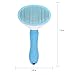 htigers Cat Brush, Self-Cleaning Slicker Brush for Pet Grooming, Easy to Remove Loose Undercoat, Pet Massaging Tool for Long & Short Hair Cat & Dog Shedding, Blue