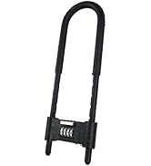 4 Digit Combination Padlock,Heavy Duty Anti Theft U-Shape Security Code Lock with Adjustable Shac...
