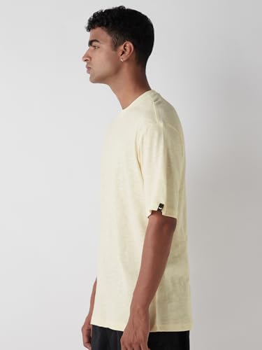 Image of Bewakoof Men's Solid Oversized Fit Half Sleeve Round Neck T-Shirt Air 1.0 | | Lightweight | Multipurpose