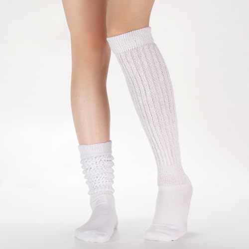 Image of Forwe 3 Pairs Slouch Socks for Women Size 9-11 Soft Extra Long Scrunch Knee High Boot Socks