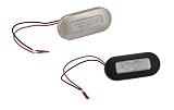 wellenshop wasserdichter ovaler Edelstahl LED Einbauspot,12 Volt Innenbeleuchtung, Außenbeleuchtung für Boot, Camper, Wohnwagen & Wohnmobil Farbe Schwarz