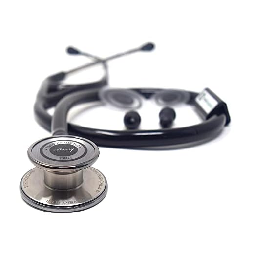 IS IndoSurgicals Silvery III-SS Stethoscope (Black)