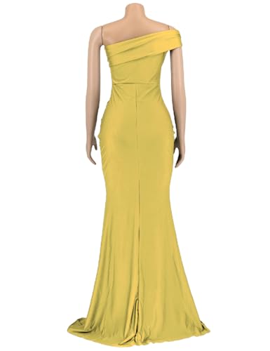Image of Womens Off Shoulder Sexy V Neck High Split Long Maxi Dress, Formal Cocktail Party Evening Gown Mermaid Dress