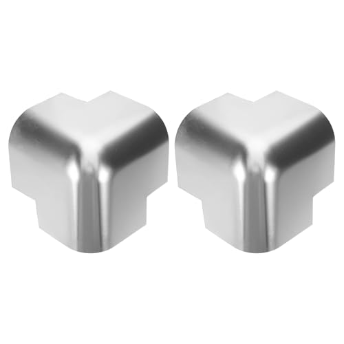 Protection d'angle métallique lot de 2 en acier robuste argenté pour meuble de qualité