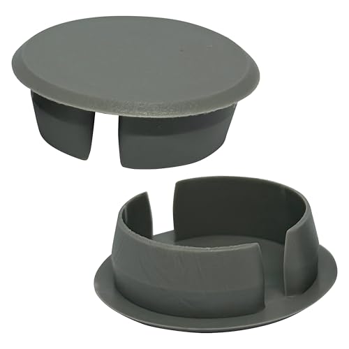 Image of (Pack of 20) Window Gray Plastic Hole Plugs 1.42 inch x 1.18 inch (36 x 30 mm), Drill Hole Cover Caps, Furniture Hole Plug, Screw Hole Plugs