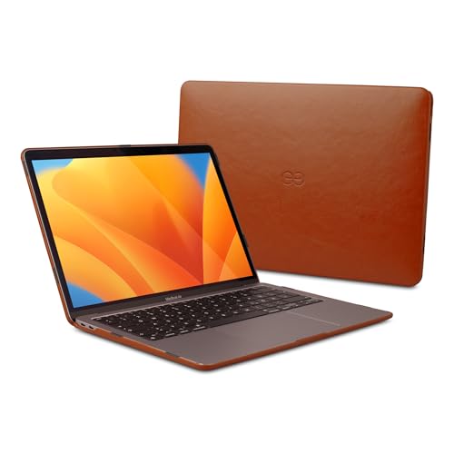 Housse Rigide MacBook Pro 15 en Cuir Végétal Caramel de Luxe