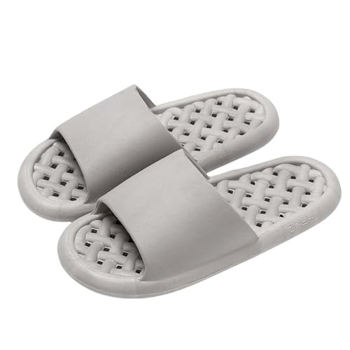 Chanclas de baño para hombre, diseño calado, pantuflas para mujer, puntera abierta, ligeras, transpirables, suela antideslizante, de secado rápido, pantuflas de baño de verano para playa o piscina