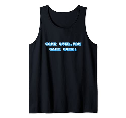 Game Over Man Game Over Humor Gamer Divertida Camiseta sin Mangas