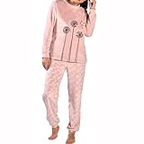 PRIVATA PRP2033 - Pijama coralina Suave Mujer Mujer Color: Rosa Talla: x-Large
