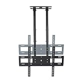 MATERIAL -- The TV Bracket is made of steel, with a thickness of 1.69mm, Enlarging the base and thickening the hanger bar makes the ceiling hanger stable and non-shaking, Enhanced life