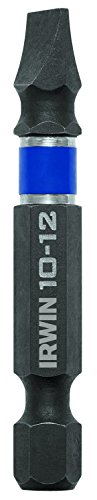 IRWIN Tools 1899808 Impact Performance Series Screwdriver Power Bits, 10-12 Slotted, 2-Inch Length, 2-Pack