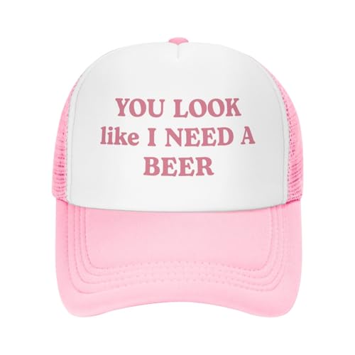Image of Funny Trucker Hats for Women Hot Pink Funny Gag Baseball Cap for Girls Women Men Hat