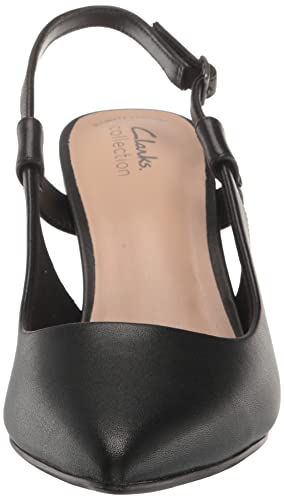 Clarks Women's Illeana Sky Pump, Black Leather, 9 #TOP24