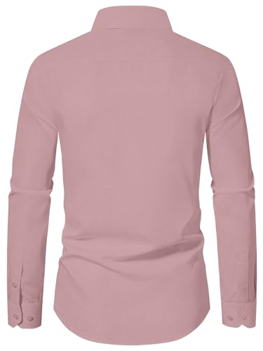 Image of AVANOVA Men's White Long Sleeve, Slim Fit Button Down Dress Shirt for Men | Casual Office Wear | Formal Business Shirts | Stylish Plain Single Breasted Shirt(Shirt 87)