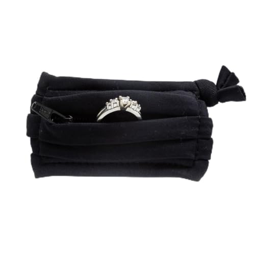 Bandits Original Bracelet with Hidden Zipper Pocket by Ring Protect Your Rings at the Gym, Work, Travel | Black-M