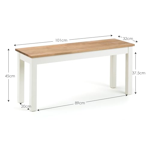 Banc Coxmoor résolvez le manque de place avec ce banc blanc et chêne