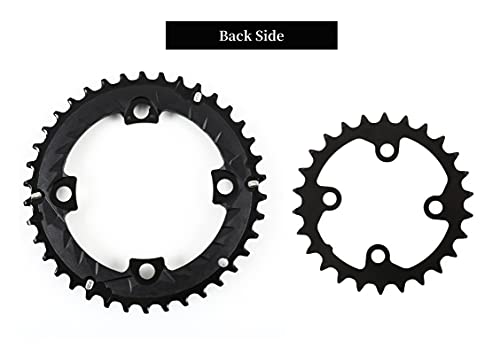 Bucklos 64/104 Bcd Bike Chainring Set With Pin, Steel Cnc Alloy Double/Triple Mtb Chainring 22T 24T 26T 32T 38T 42T 44T 4 Bolts Mountain Bicycle Chainrings 8 9 10 Speed Compatible #TOP4