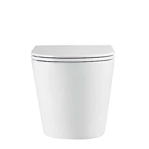 BTW Turin, Hänge-WC, mattweiß, Maße: 515 mm x 355 mm x 365 mm – Bild 3