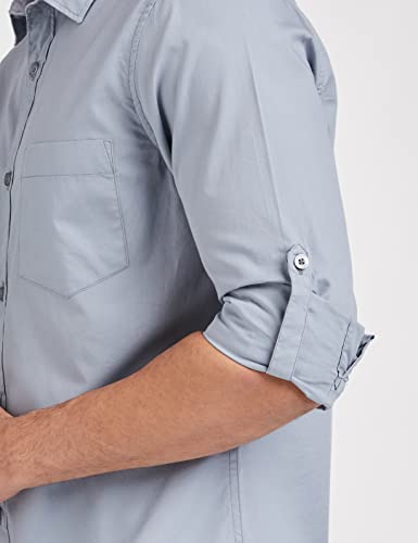 Image of Amazon Brand - Symbol Men's Cotton Shirt | Casual | Plain | Full Sleeve | Summer - Regular Fit (Available in Plus Sizes)