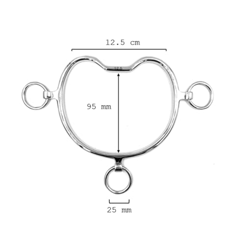 Equine Smile ES0069 Gebiss Chifney Steiger Steigergebiss aus Edelstahl (13.5 cm)