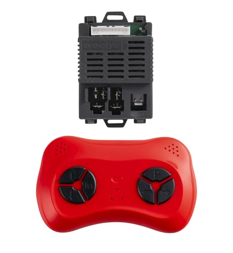 Kids Ride On Car 2.4G Bluetooth Remote Control and RX97 6V Receiver Control Box Motherboard Kit for Children Electric Ride On Tractor Replacement Parts