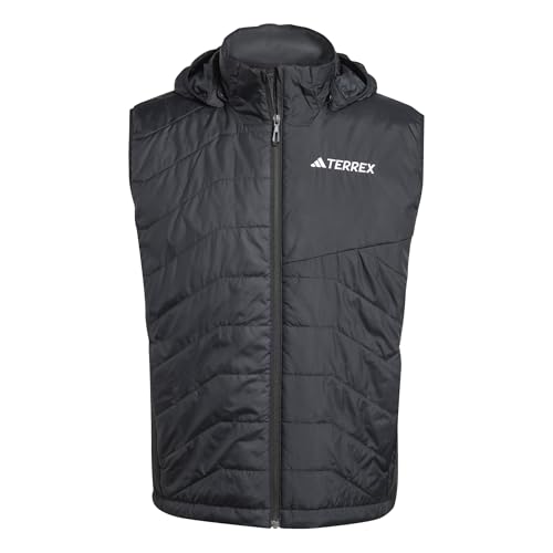 adidas Men's Terrex Multi CLIMAWARM Insulated Hooded Vest, Black, XL
